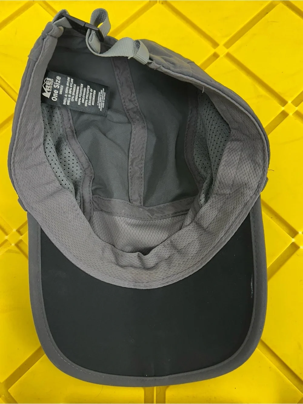 REI Co-Op Screeline Outdoor Cap UPF 50+ Sunglasses Loop Vented Gray Hiking Run